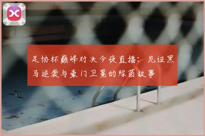 足协杯巅峰对决今夜直播：见证黑马逆袭与豪门卫冕的绿茵故事